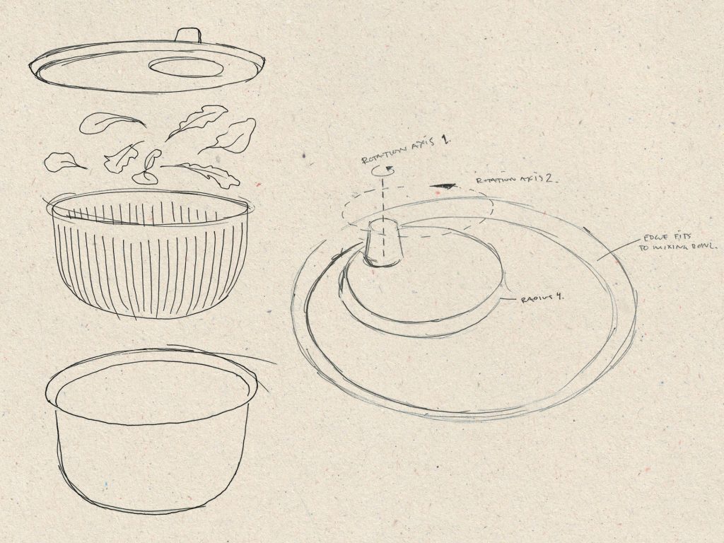 Salad Spinner Sketch 1